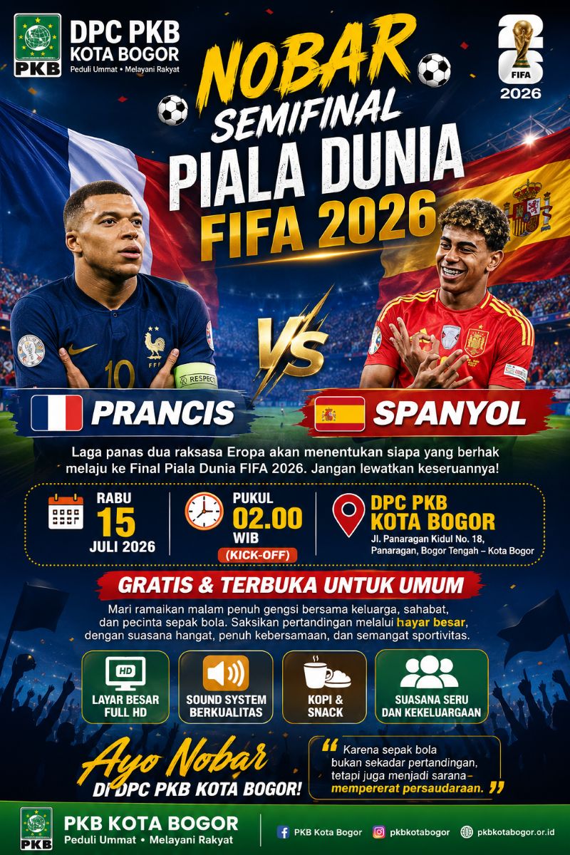 Nobar Semifinal Piala Dunia Spanyol vs Perancis